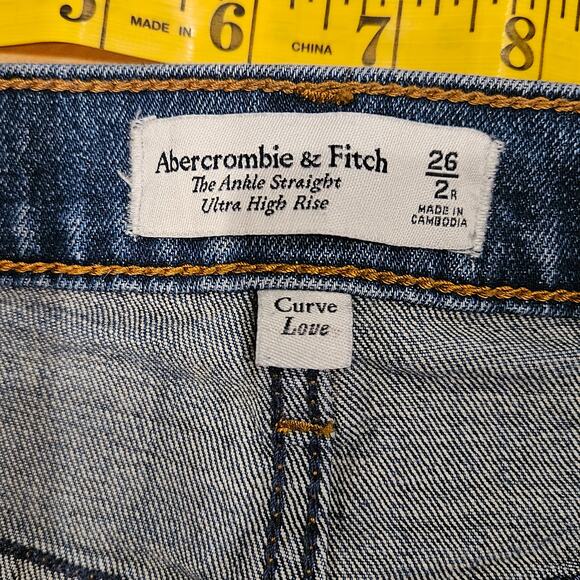 Abercrombie & Fitch Jeans Womens 2 The Ankle Straight Ultra High Rise Curve Love - Picture 10 of 12